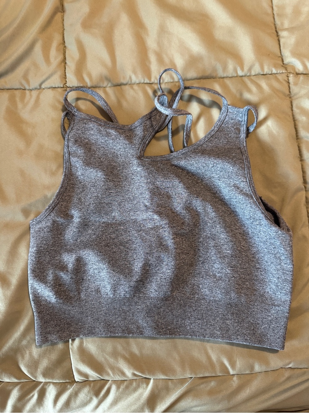 Amazon Grey Seamless Racerback Sports Bralette